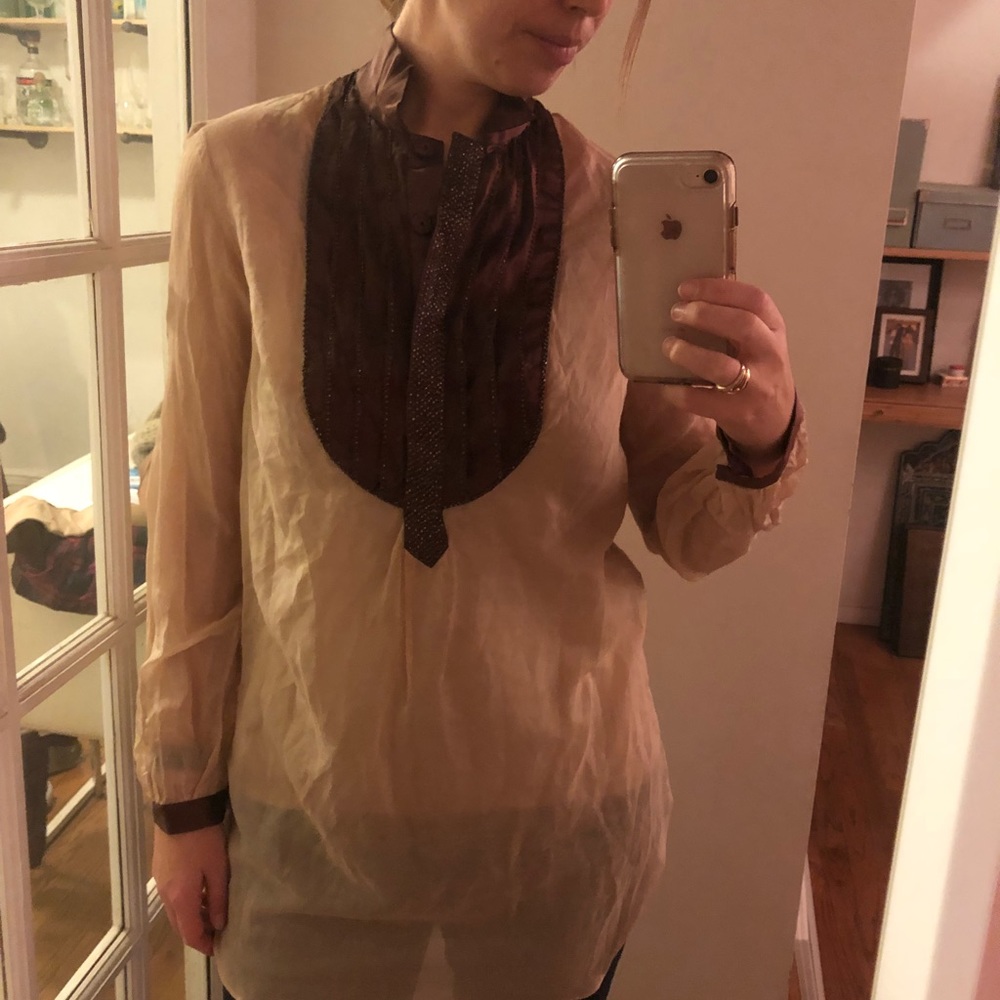 3.1 Phillip Lim Tuxedo Tunic Blouse